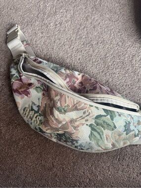 Beis Floral Canvas Crossbody Bag - Cream Multi